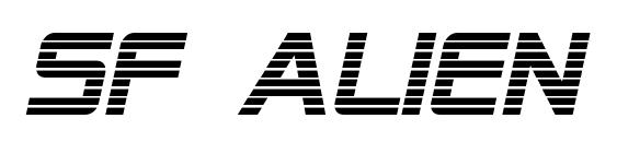 SF Alien Encounters Italic font, free SF Alien Encounters Italic font, preview SF Alien Encounters Italic font
