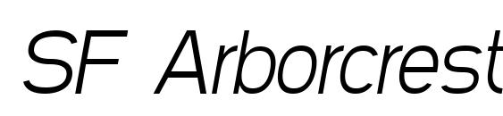 SF Arborcrest Light Oblique font, free SF Arborcrest Light Oblique font, preview SF Arborcrest Light Oblique font