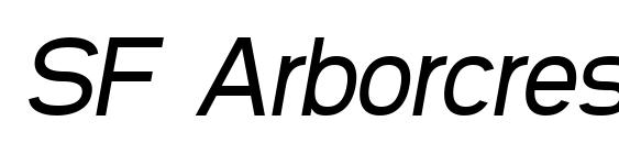 шрифт SF Arborcrest Medium Oblique, бесплатный шрифт SF Arborcrest Medium Oblique, предварительный просмотр шрифта SF Arborcrest Medium Oblique