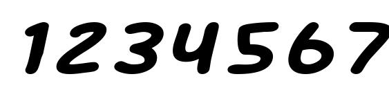 SF Arch Rival Extended Bold Italic Font, Number Fonts