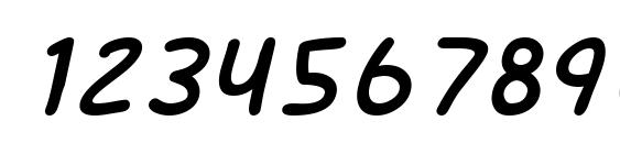 SF Arch Rival Italic Font, Number Fonts