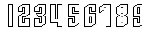 SF Archery Black Outline Font, Number Fonts