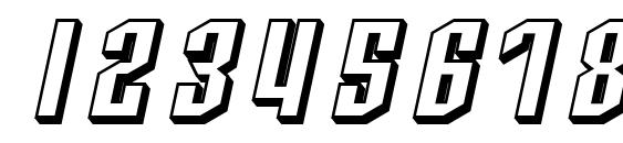 SF Archery Black SC Shaded Oblique Font, Number Fonts