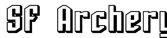 SF Archery Black Shaded font, free SF Archery Black Shaded font, preview SF Archery Black Shaded font