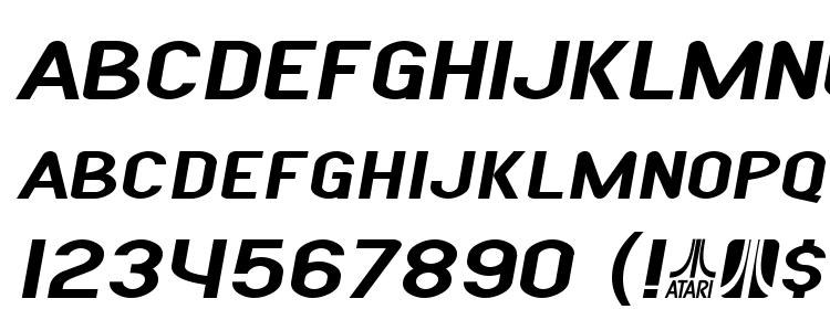 glyphs SF Atarian System Extended Italic font, сharacters SF Atarian System Extended Italic font, symbols SF Atarian System Extended Italic font, character map SF Atarian System Extended Italic font, preview SF Atarian System Extended Italic font, abc SF Atarian System Extended Italic font, SF Atarian System Extended Italic font