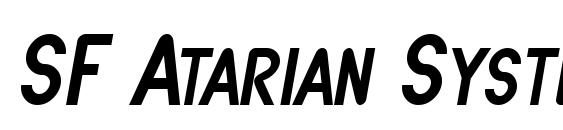 SF Atarian System Italic font, free SF Atarian System Italic font, preview SF Atarian System Italic font