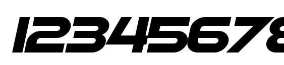 SF Automaton Extended Oblique Font, Number Fonts