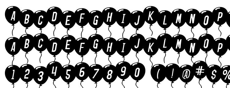 glyphs SF Balloons Italic font, сharacters SF Balloons Italic font, symbols SF Balloons Italic font, character map SF Balloons Italic font, preview SF Balloons Italic font, abc SF Balloons Italic font, SF Balloons Italic font