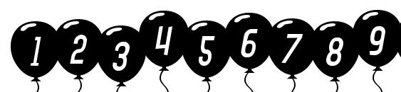 SF Balloons Italic Font, Number Fonts