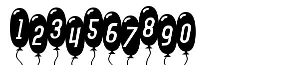 SF Balloons Thin Italic Font, Number Fonts