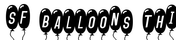 SF Balloons Thin Italic Font