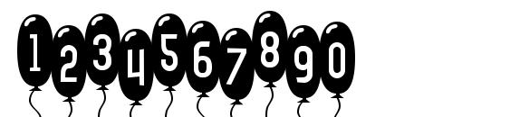 SF Balloons Thin Font, Number Fonts