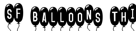 SF Balloons Thin font, free SF Balloons Thin font, preview SF Balloons Thin font