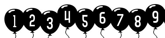 SF Balloons Font, Number Fonts