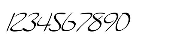 SF Burlington Script SC Italic Font, Number Fonts