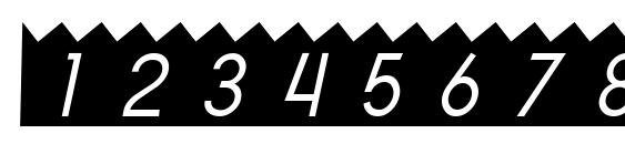 SF Buttacup Oblique Font, Number Fonts