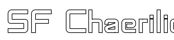 SF Chaerilidae Outline font, free SF Chaerilidae Outline font, preview SF Chaerilidae Outline font
