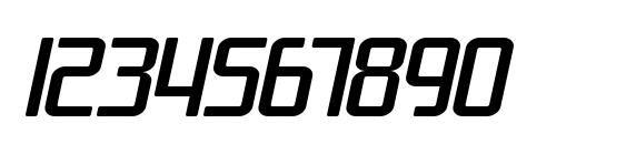 SF Chrome Fenders Extended Oblique Font, Number Fonts