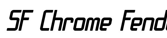 SF Chrome Fenders Oblique Font
