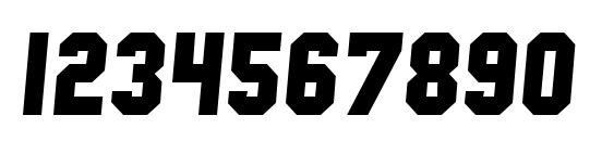 SF Collegiate Solid Bold Italic Font, Number Fonts