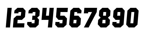 SF Collegiate Solid Italic Font, Number Fonts