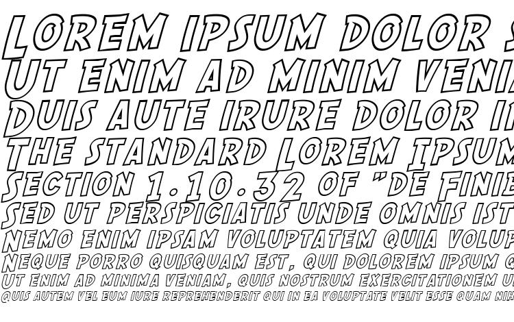 specimens SF Comic Script Outline font, sample SF Comic Script Outline font, an example of writing SF Comic Script Outline font, review SF Comic Script Outline font, preview SF Comic Script Outline font, SF Comic Script Outline font