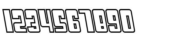 SF Cosmic Age Outline Oblique Font, Number Fonts