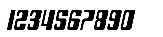 SF DecoTechno Condensed Oblique Font, Number Fonts