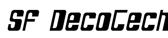 шрифт SF DecoTechno Oblique, бесплатный шрифт SF DecoTechno Oblique, предварительный просмотр шрифта SF DecoTechno Oblique