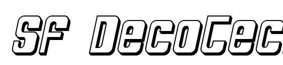 шрифт SF DecoTechno Shaded Oblique, бесплатный шрифт SF DecoTechno Shaded Oblique, предварительный просмотр шрифта SF DecoTechno Shaded Oblique