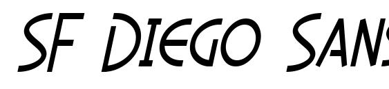 SF Diego Sans Condensed Oblique font, free SF Diego Sans Condensed Oblique font, preview SF Diego Sans Condensed Oblique font