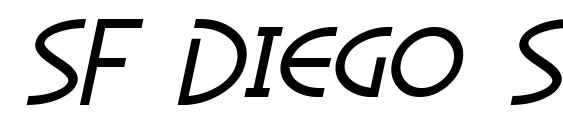 SF Diego Sans Oblique font, free SF Diego Sans Oblique font, preview SF Diego Sans Oblique font