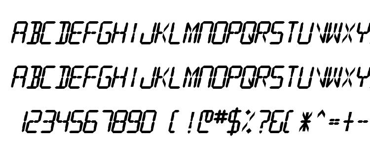 glyphs SF Digital Readout Heavy Oblique font, сharacters SF Digital Readout Heavy Oblique font, symbols SF Digital Readout Heavy Oblique font, character map SF Digital Readout Heavy Oblique font, preview SF Digital Readout Heavy Oblique font, abc SF Digital Readout Heavy Oblique font, SF Digital Readout Heavy Oblique font