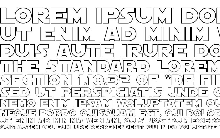 specimens SF Distant Galaxy Outline font, sample SF Distant Galaxy Outline font, an example of writing SF Distant Galaxy Outline font, review SF Distant Galaxy Outline font, preview SF Distant Galaxy Outline font, SF Distant Galaxy Outline font