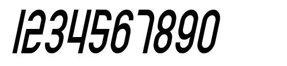 SF Eccentric Opus Condensed Oblique Font, Number Fonts