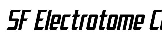 шрифт SF Electrotome Condensed Oblique, бесплатный шрифт SF Electrotome Condensed Oblique, предварительный просмотр шрифта SF Electrotome Condensed Oblique