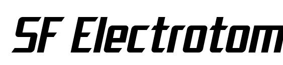 шрифт SF Electrotome Oblique, бесплатный шрифт SF Electrotome Oblique, предварительный просмотр шрифта SF Electrotome Oblique