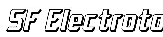 SF Electrotome Shaded Oblique Font