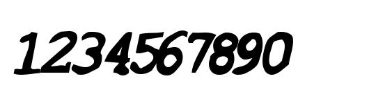 SF Espionage Heavy Oblique Font, Number Fonts