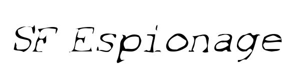 шрифт SF Espionage Light Oblique, бесплатный шрифт SF Espionage Light Oblique, предварительный просмотр шрифта SF Espionage Light Oblique