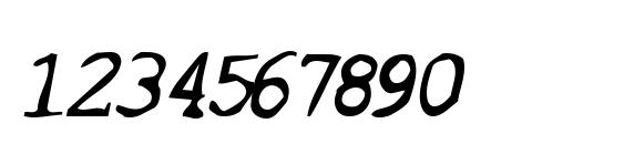 SF Espionage Medium Oblique Font, Number Fonts