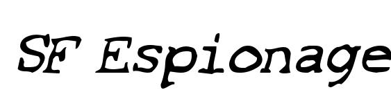 шрифт SF Espionage Medium Oblique, бесплатный шрифт SF Espionage Medium Oblique, предварительный просмотр шрифта SF Espionage Medium Oblique