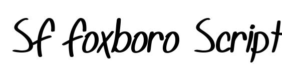 SF Foxboro Script Bold Font