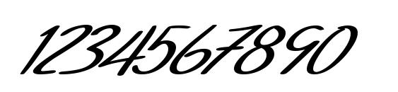 SF Foxboro Script Extended Bold Italic Font, Number Fonts