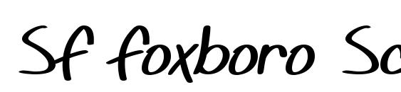 SF Foxboro Script Extended Bold Font