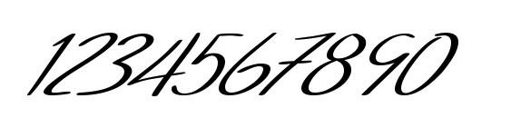SF Foxboro Script Extended Italic Font, Number Fonts