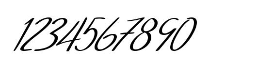 SF Foxboro Script Italic Font, Number Fonts