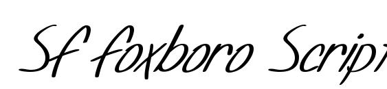 SF Foxboro Script Italic font, free SF Foxboro Script Italic font, preview SF Foxboro Script Italic font