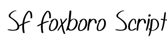 SF Foxboro Script Font