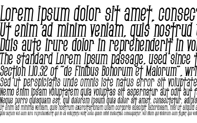 specimens SF Gothican Condensed Bold Italic font, sample SF Gothican Condensed Bold Italic font, an example of writing SF Gothican Condensed Bold Italic font, review SF Gothican Condensed Bold Italic font, preview SF Gothican Condensed Bold Italic font, SF Gothican Condensed Bold Italic font